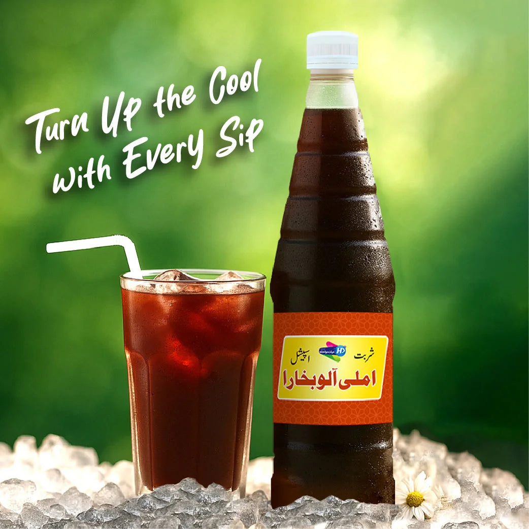 Hayat Dawakhana Imli Aalu Bukhara sharabat for cold drinks and beverages post