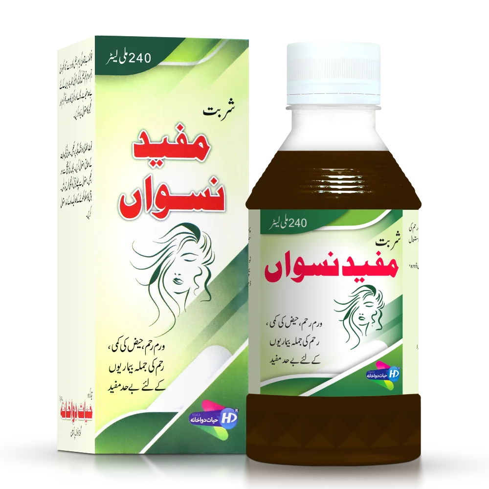 Hayat Dawakhana syrup Mufeed-e-Niswan for irregular periods and uterine diseases
